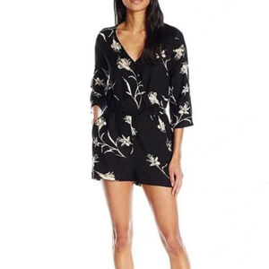 O’neill Indica Floral Swiss Dot romper black floral size Medium